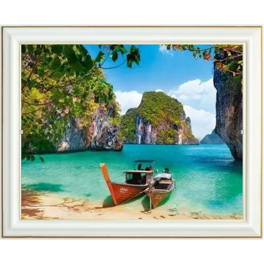 Broderie diamant - Escapade dans les îles