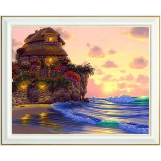 Broderie diamant - Maison du bord de mer