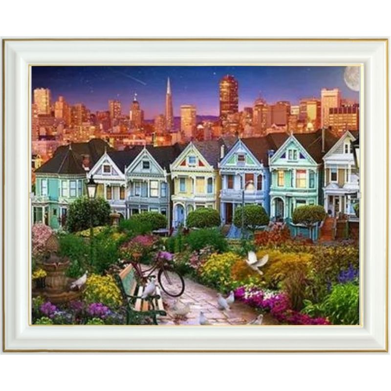 Broderie diamant - Maisons victoriennes