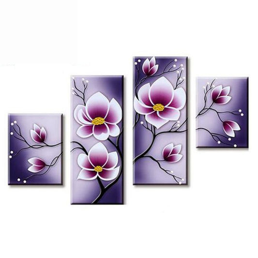 Broderie Diamant XXL Multi-panneau - Violettes