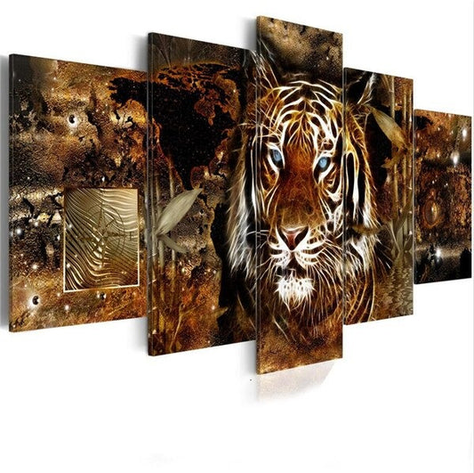 Broderie Diamant XXL Multi-panneau - Tigre