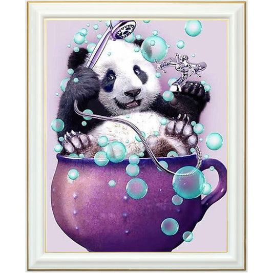 Broderie diamant - Douche du panda