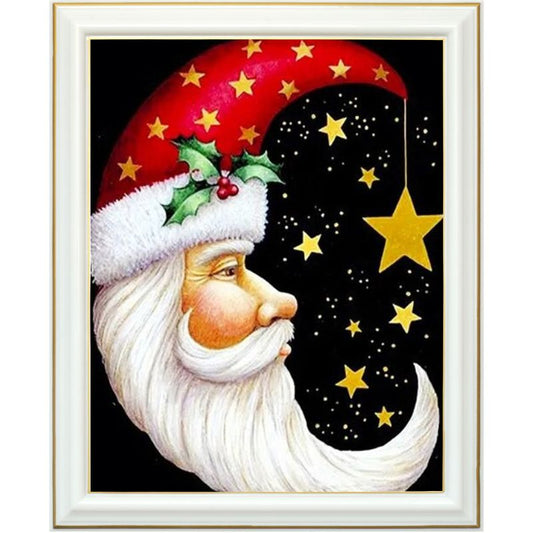 Broderie diamant - Tête de père Noël