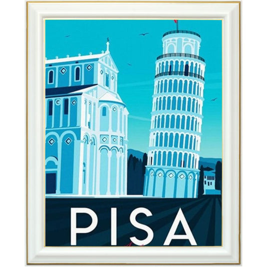 Broderie diamant - Affiche Pise