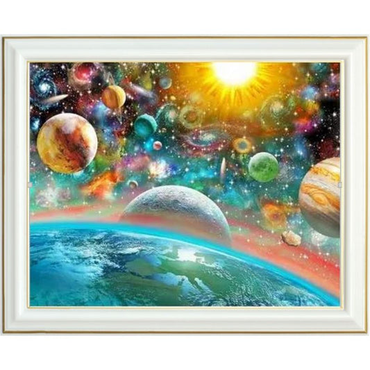 Broderie diamant - Constellation de planètes