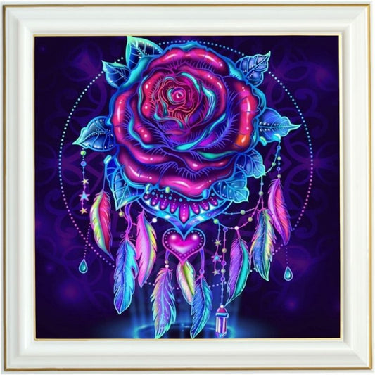 Broderie diamant - Rose attrape-rêves