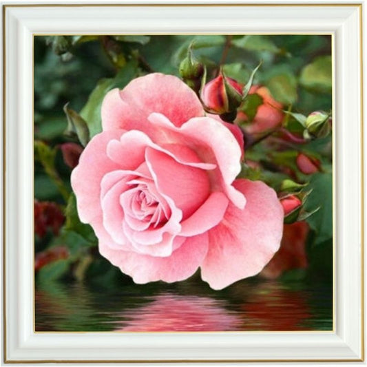 Broderie diamant - Bouton de rose