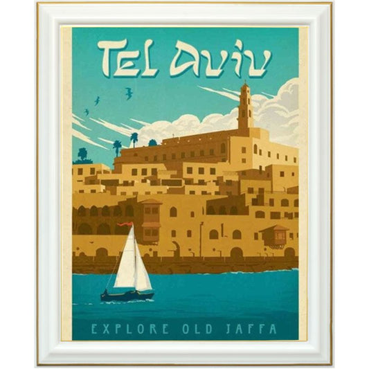 Broderie diamant - Affiche Tel Aviv