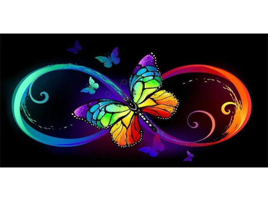 Broderie diamant XXL - Papillon cosmique