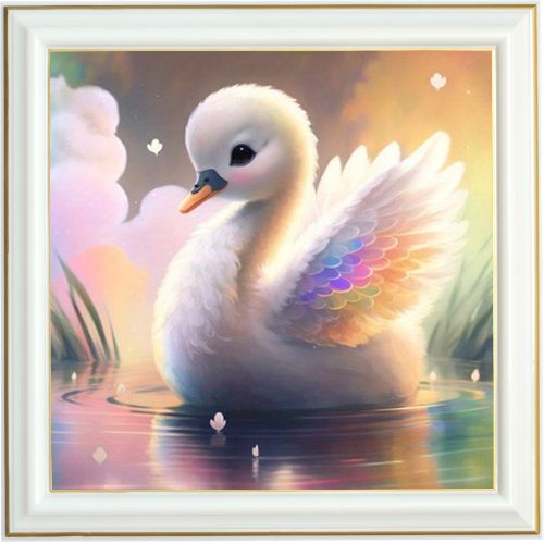 Diamond painting AB - Bébé cygne