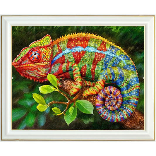 Diamond painting AB - Caméléon