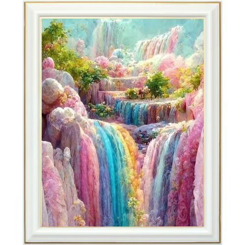 Diamond painting AB - Cascade multicolore