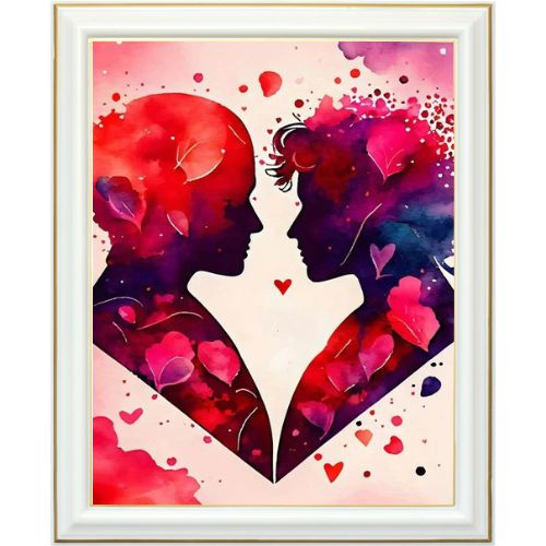 Éclats d'Amour : Kit Diamond Painting AB Couple