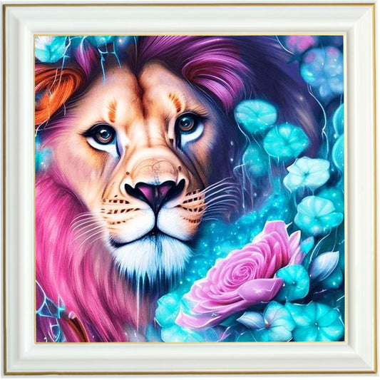 Diamond painting AB - Lion enchanté