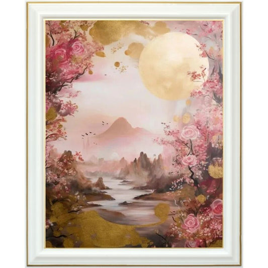 Diamond painting AB - Vallée des roses