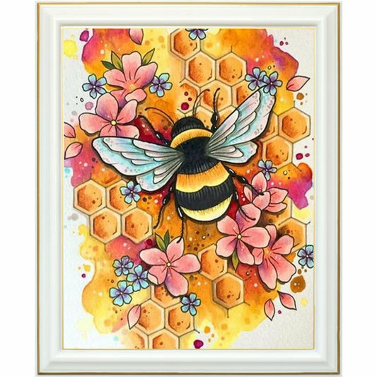 Broderie diamant - Abeille