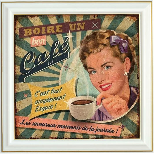 Diamond painting - Affiche vintage café exquis
