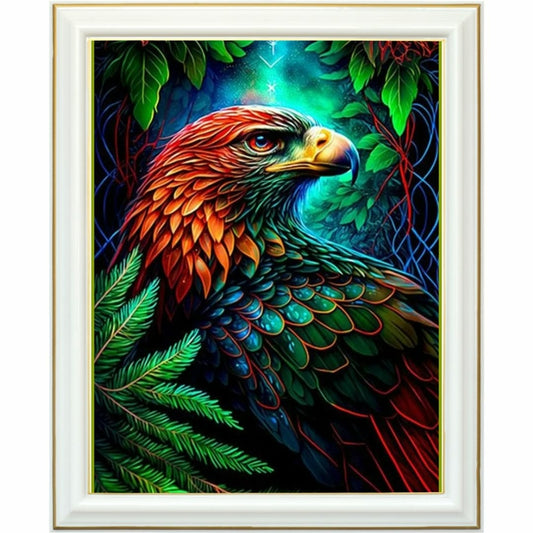 Diamond painting - Aigle majestueux aux plumes mystiques