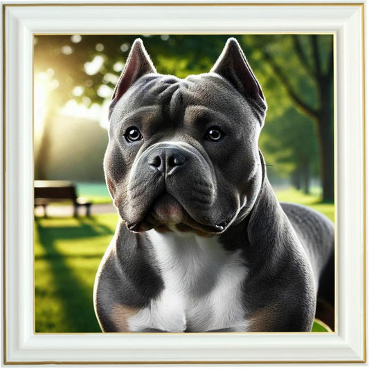 Diamond painting - Fierté d'un American Bully