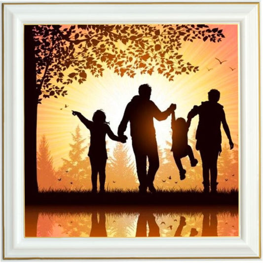 Broderie diamant - Amour de famille