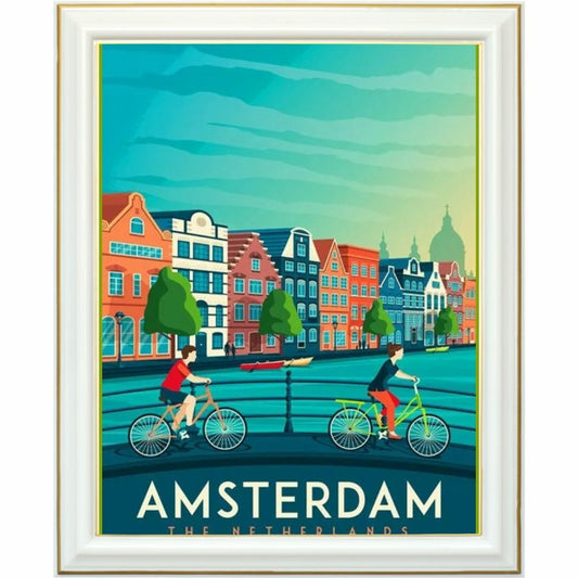 Diamond painting - Balade à vélo à Amsterdam