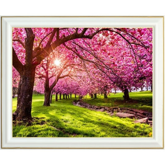 Broderie diamant - Arbres d'automne
