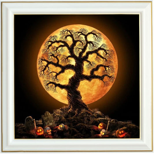 Broderie diamant - Arbre d'Halloween