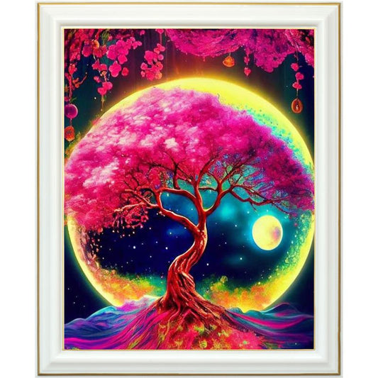 Diamond painting AB - L'arbre et la lune