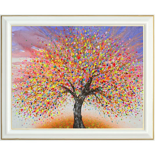 Broderie diamant - Arbre multicolores