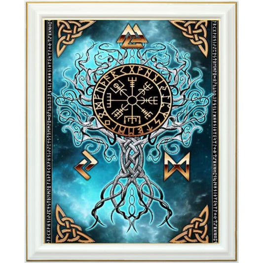 Broderie diamant - Arbre de vie viking