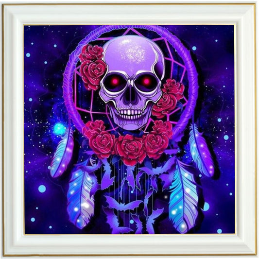 Diamond painting - Attrape-rêves tête de mort