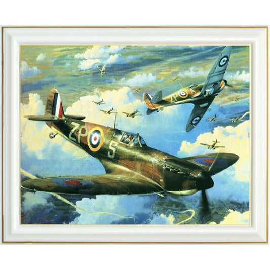 Broderie diamant - Avion militaire