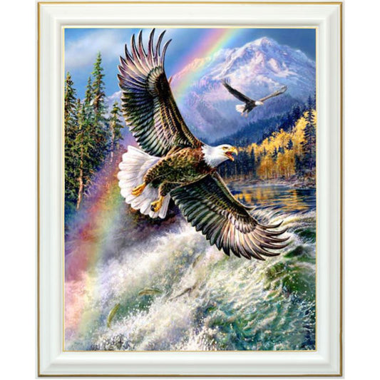 Broderie diamant  - Pygargue à tête blanche USA