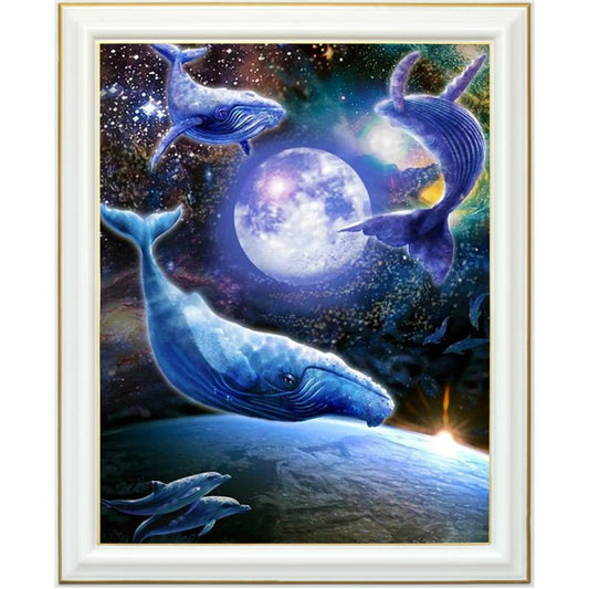 Diamond painting - Baleine galactique