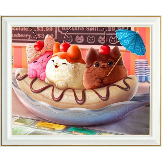 Broderie diamant - Banana split