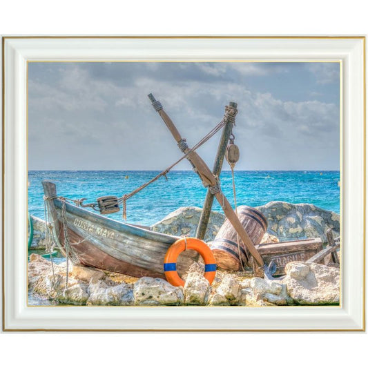 Broderie diamant - Bateau de pêche grecque