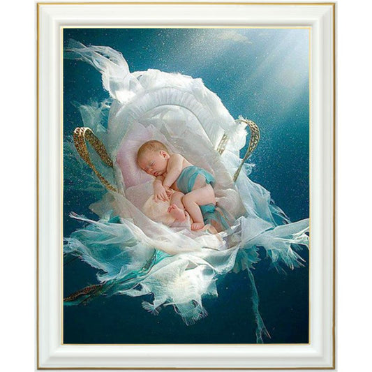 Broderie diamant - Bébé de l'océan