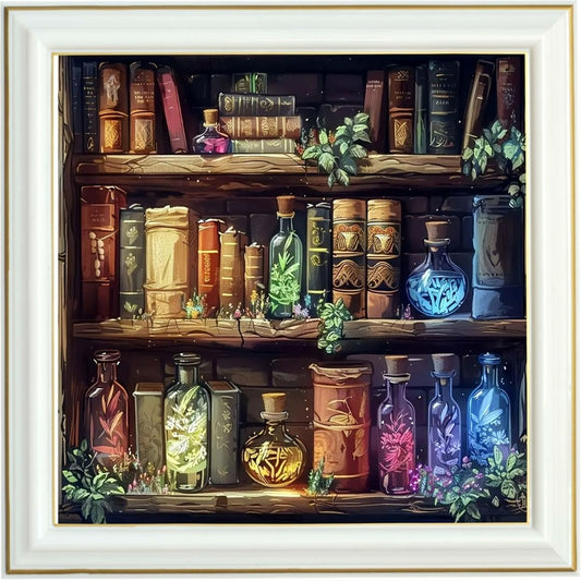 Diamond painting AB - Bibliothèque Magique