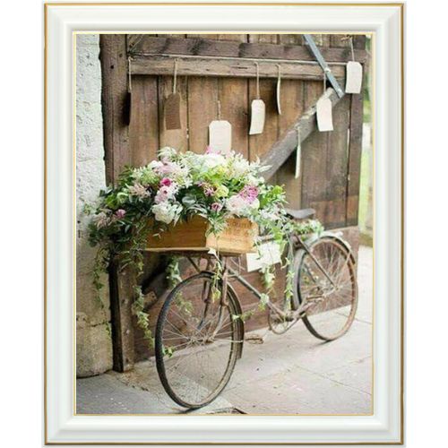 Broderie diamant - Bicyclette de mariage