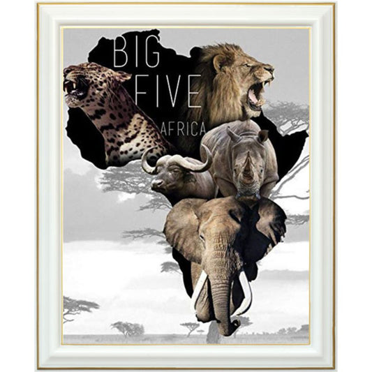 Broderie diamant - Big five safari