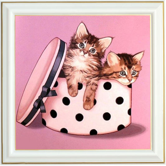 Broderie diamant - Boite aux chats