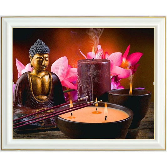 Diamond painting - Bouddha et encens