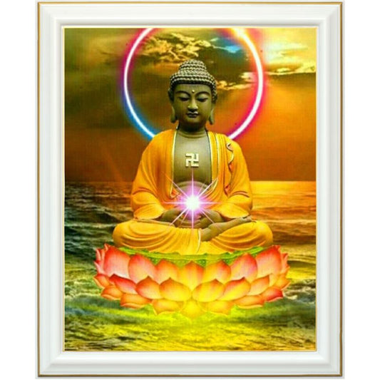 Diamond painting - Bouddha jaune