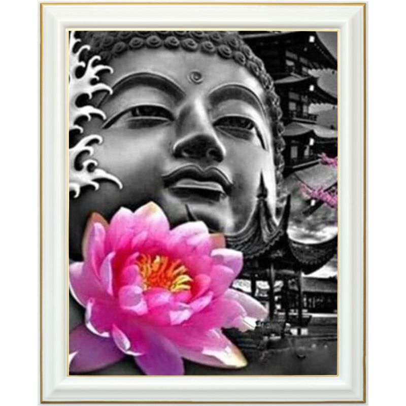Broderie diamant - Temple du lotus