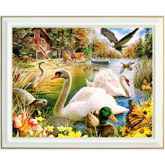 Tableau diamant - La cabane des animaux