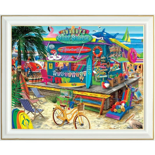 Broderie diamant - Cabane de plage