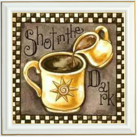 Broderie diamant - Café noir