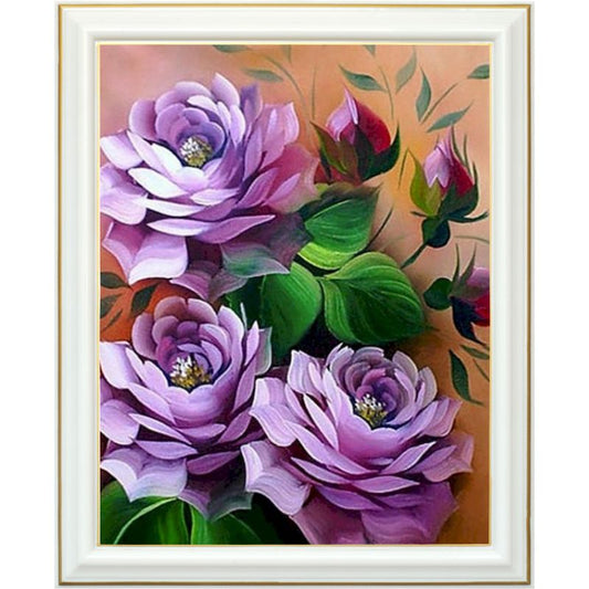 Broderie diamant - Camélia
