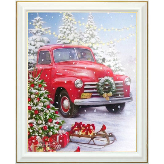Broderie diamant - Camion de Noël