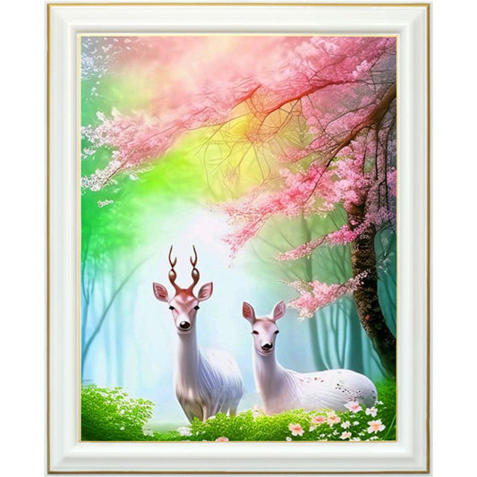Diamond painting - Cerf au paradis